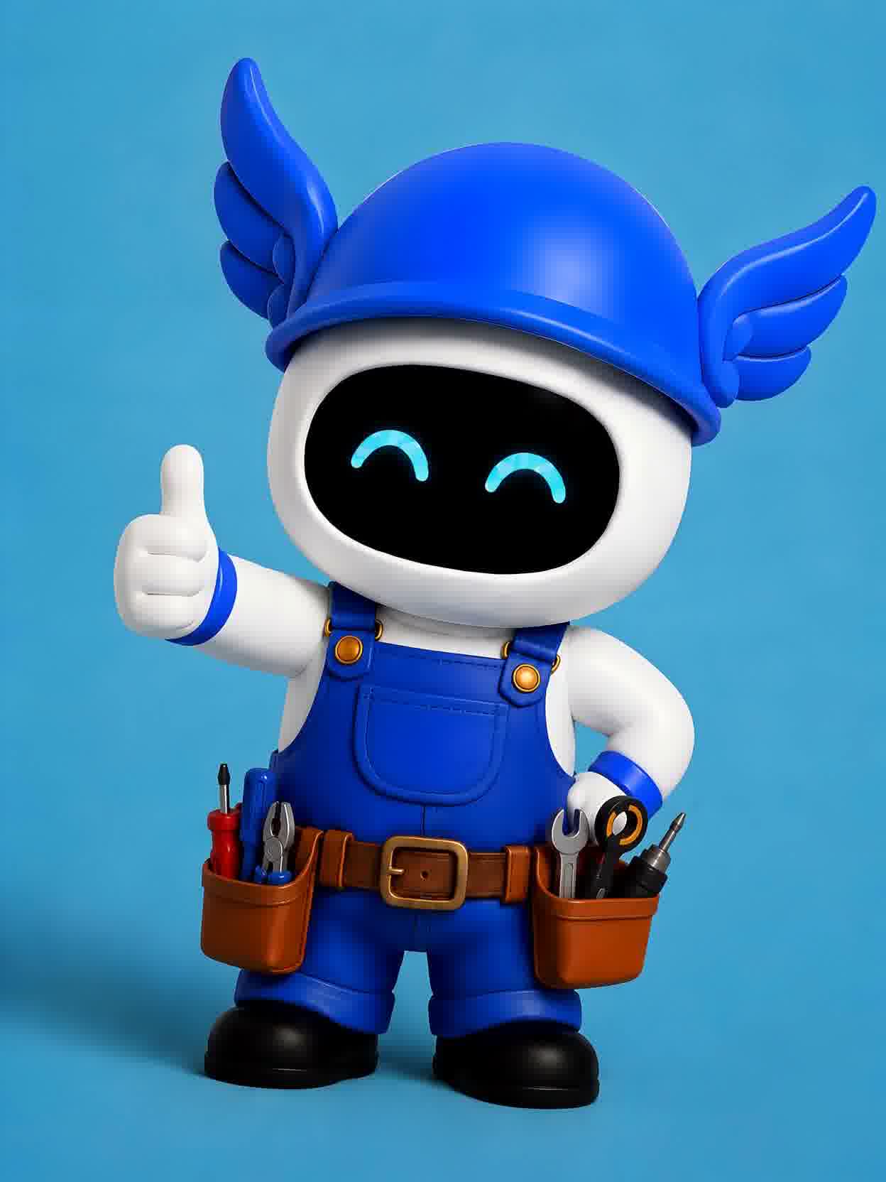 Robot DILO mostrando satisfacción con el resultado